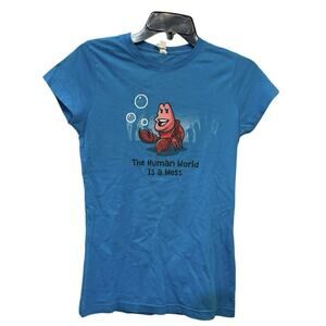 LAT The Little Mermaid Sebastian The Human World Is A Mess Juniors T Shirt Med